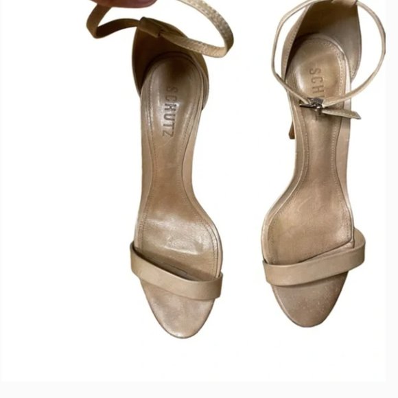 Schutz Cady Lee Sandal Size 8.5 – Sleek Leather Block Heel - Picture 3 of 6